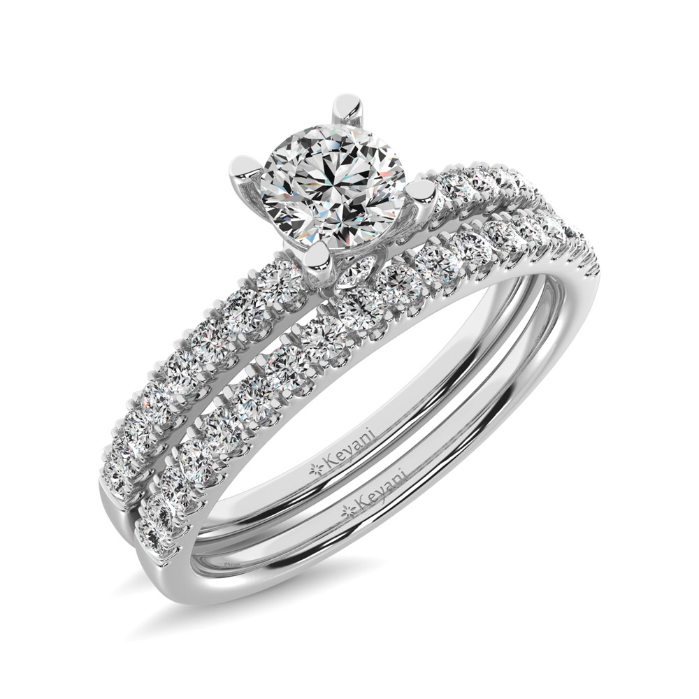 Diamond 3/4 Ct.Tw. Bridal Ring in 14K White Gold