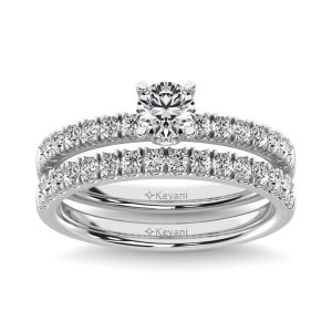 Diamond 1 Ct.Tw. Bridal Ring in 14K White Gold