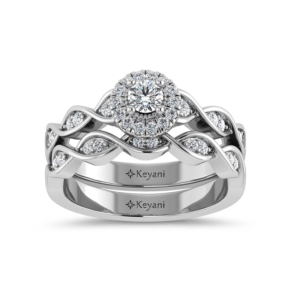Diamond 1/2 Ct.Tw. Bridal Ring in 14K White Gold