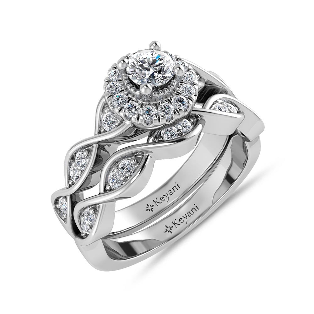 Diamond 1/2 Ct.Tw. Bridal Ring in 14K White Gold