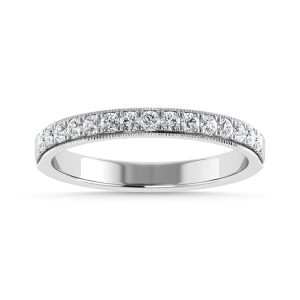 Diamond 1/4 Ct.Tw. Ladies Wedding Band in 14K White Gold