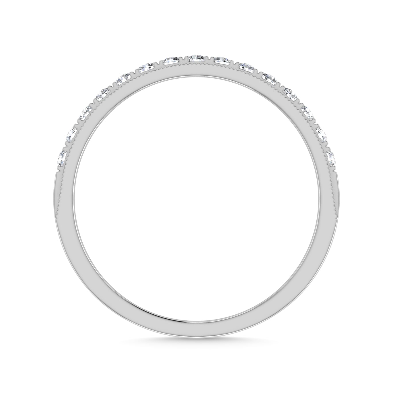 Diamond 1/4 Ct.Tw. Ladies Wedding Band in 14K White Gold