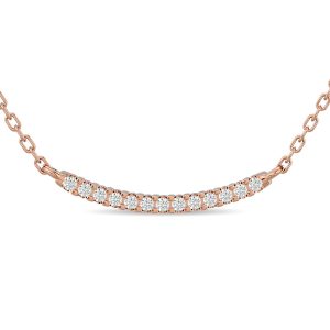 Diamond 1/6 Ct.tw Fashion Necklace  in 10K Rose Gold