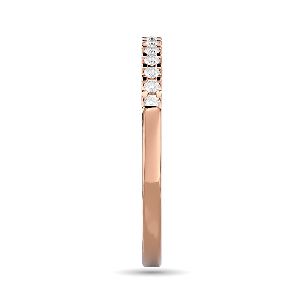 Diamond Wedding Band 1/6 Ct.tw in 10K Rose Gold