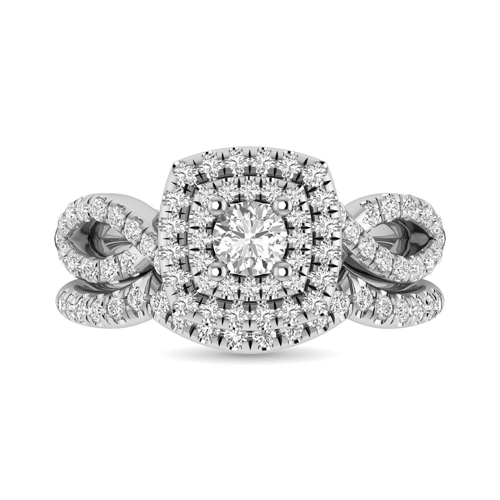 14KT White Gold 1Ct.Tw. Diamond keyani Bridal Ring