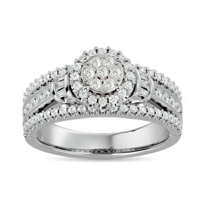 Diamond Engagement Ring 3/4 Ct.tw in 10K White Gold