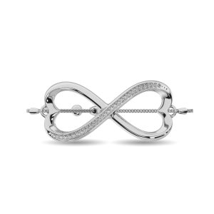Diamond Infinity Bracelet 1/10 Ct.tw in Sterling Silver