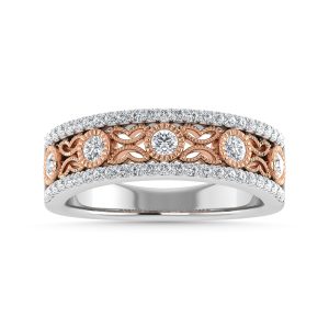 Diamond 1/2 Ct.Tw. Fashion Band in 14K Two Tone