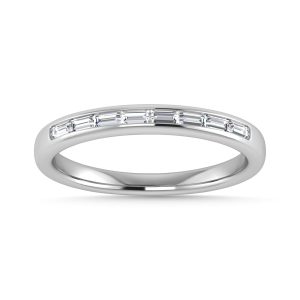 Diamond 1/4 Ct.Tw. Baguette Cut Anniversary Band in 14K White Gold