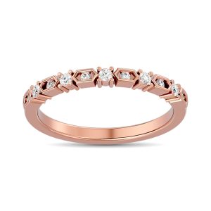 Diamond Stackable Band 1/6 Ct.tw in 10K Rose Gold