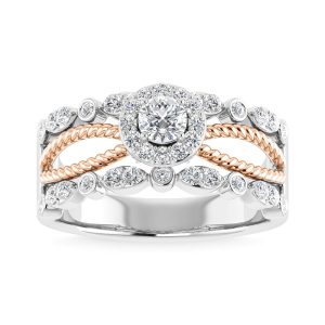 14K White Gold 3/4 Ct.Tw. Diamond Engagement Ring