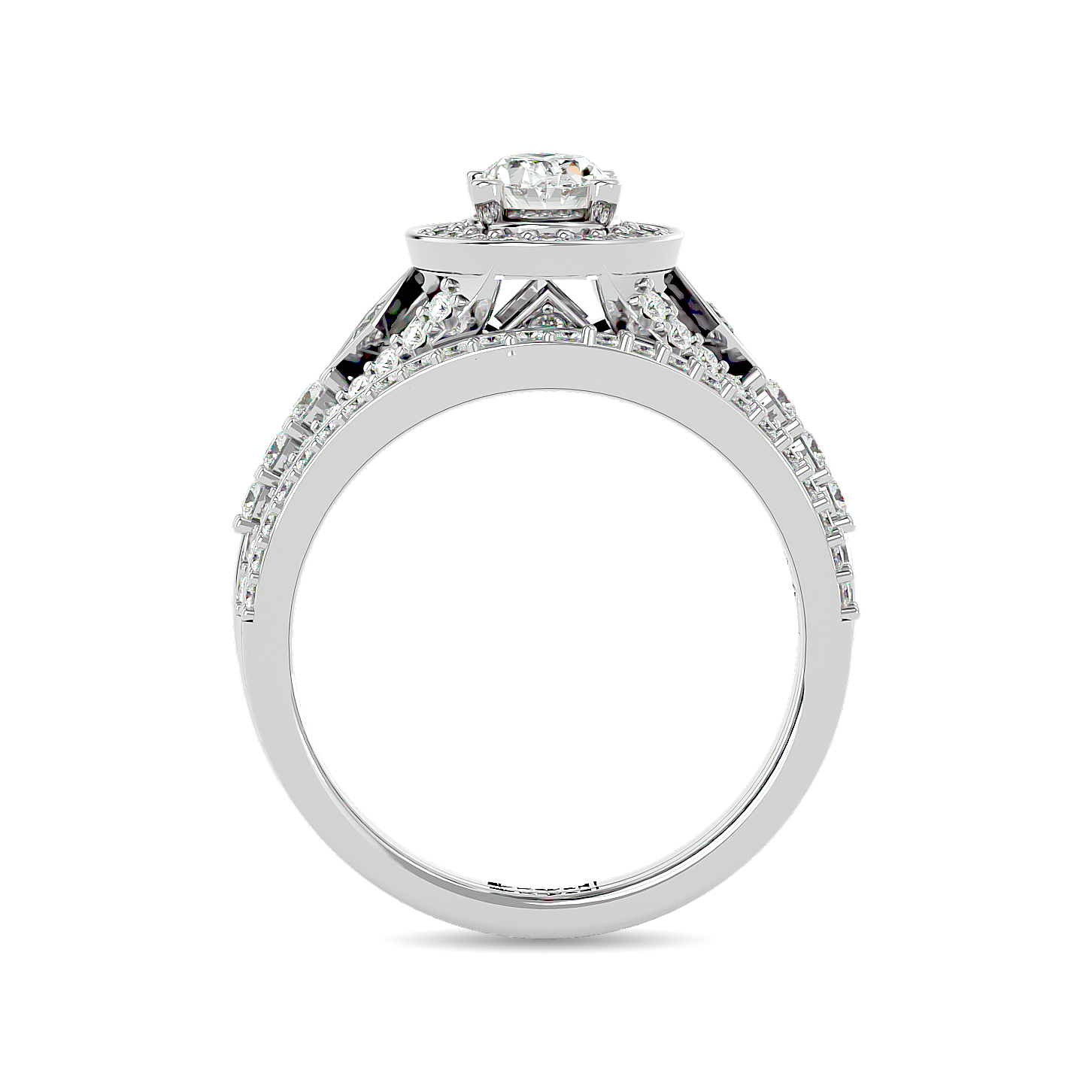 Diamond 1 1/4 Ct.Tw. Oval Shape Bridal Ring in 14K White Gold
