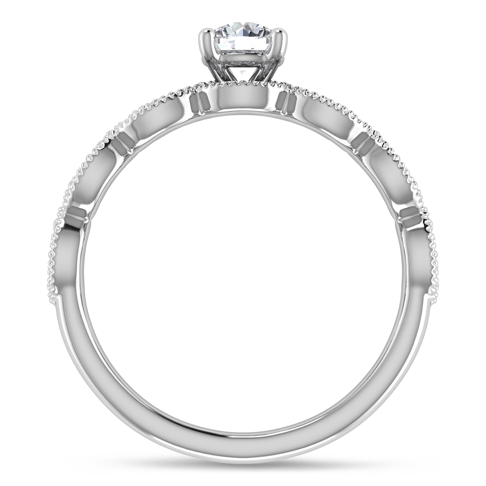 Diamond 1/2 Ct.Tw. Round Cut Bridal Ring in 14K White Gold