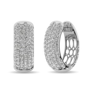 Diamond 3 1/5 Ct.tw Hoop Earrings in 14K White Gold