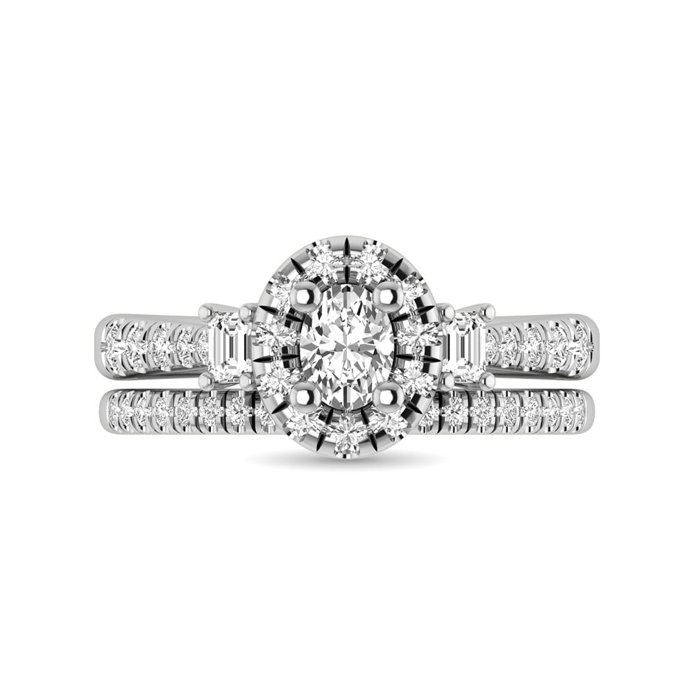 14KT White Gold 1Ct.Tw. Diamond keyani Bridal Ring