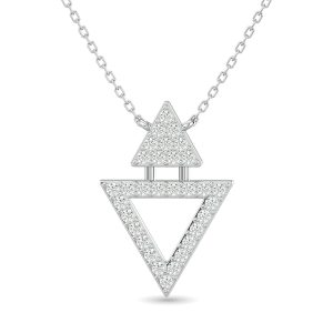 10KT WHITE GOLD 1/6CT.TW DIAMOND NECKPIECE