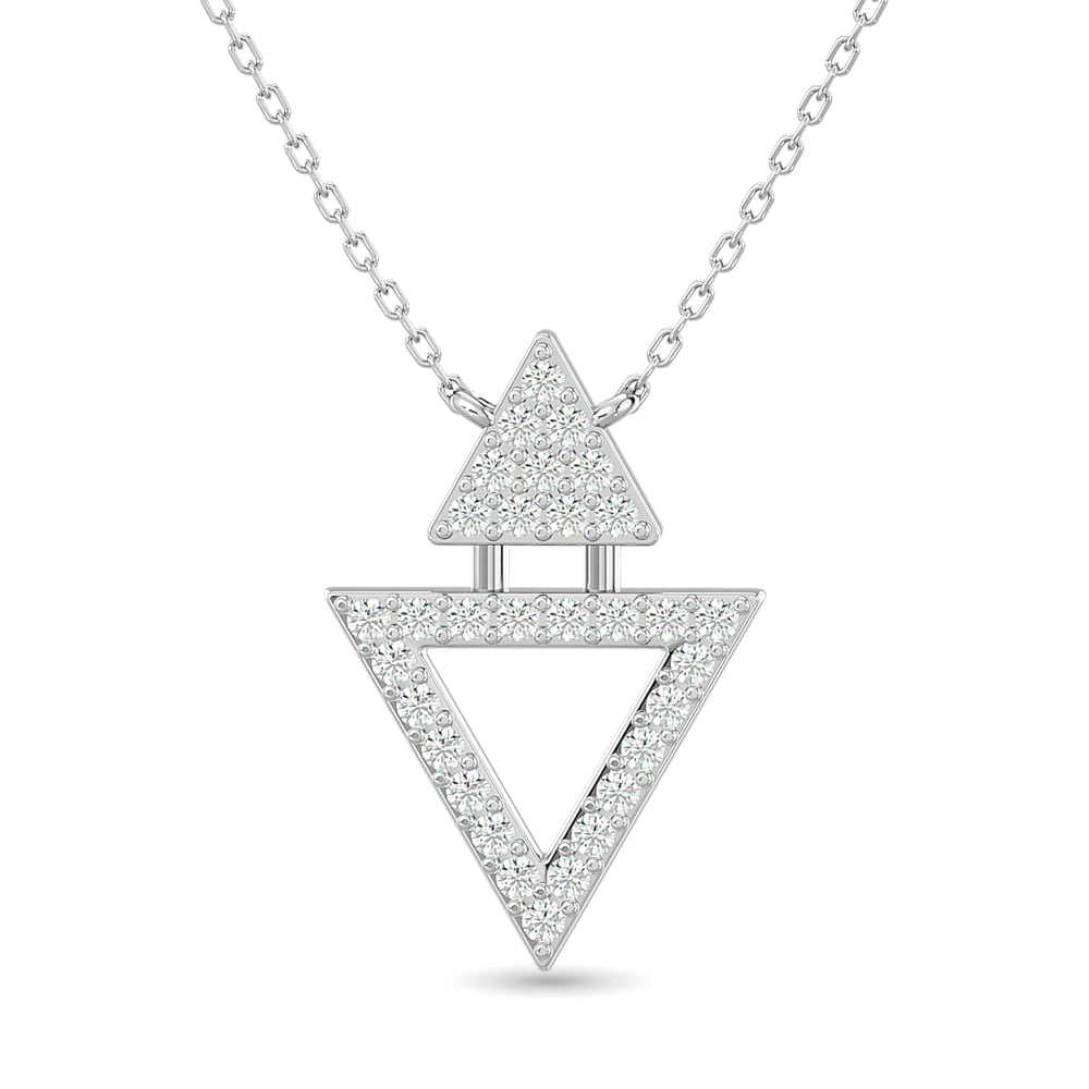10KT WHITE GOLD 1/6CT.TW DIAMOND NECKPIECE