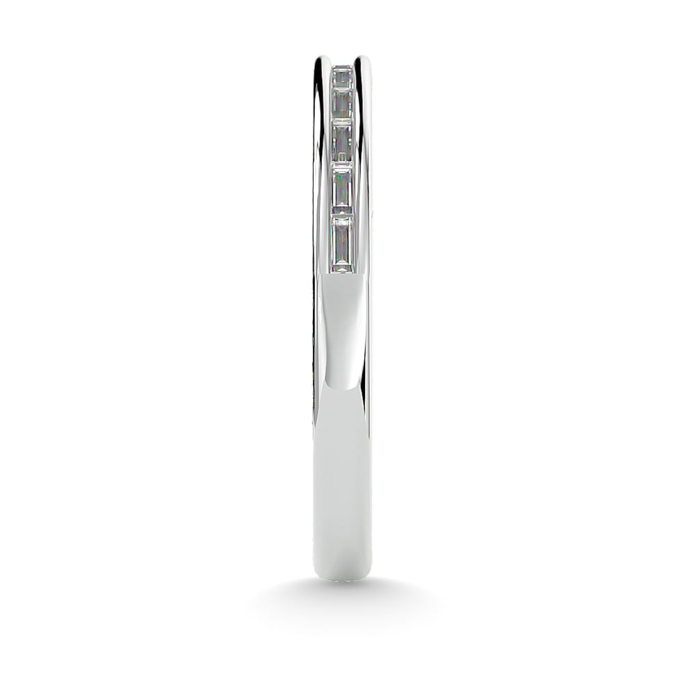 Diamond 1/3 Ct.tw Channel Set Straight Baguette Ladies Band in 14K White Gold
