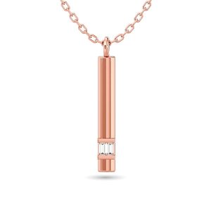 Diamond Bar Pendant 1/50 Ct.tw in 10K Rose Gold