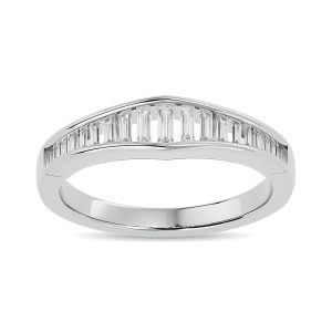 Diamond 3/8 Ct.tw Band Ring in 14K White Gold