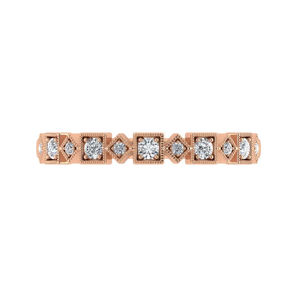 Diamond 1/8 Ct.tw Stackable Ring in 14K Rose Gold