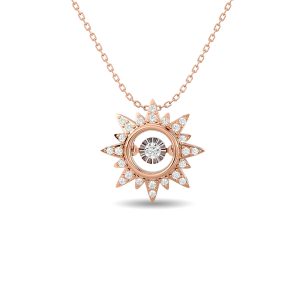 Diamond 1/6 Ct.tw Star Pendant in 10K Rose Gold
