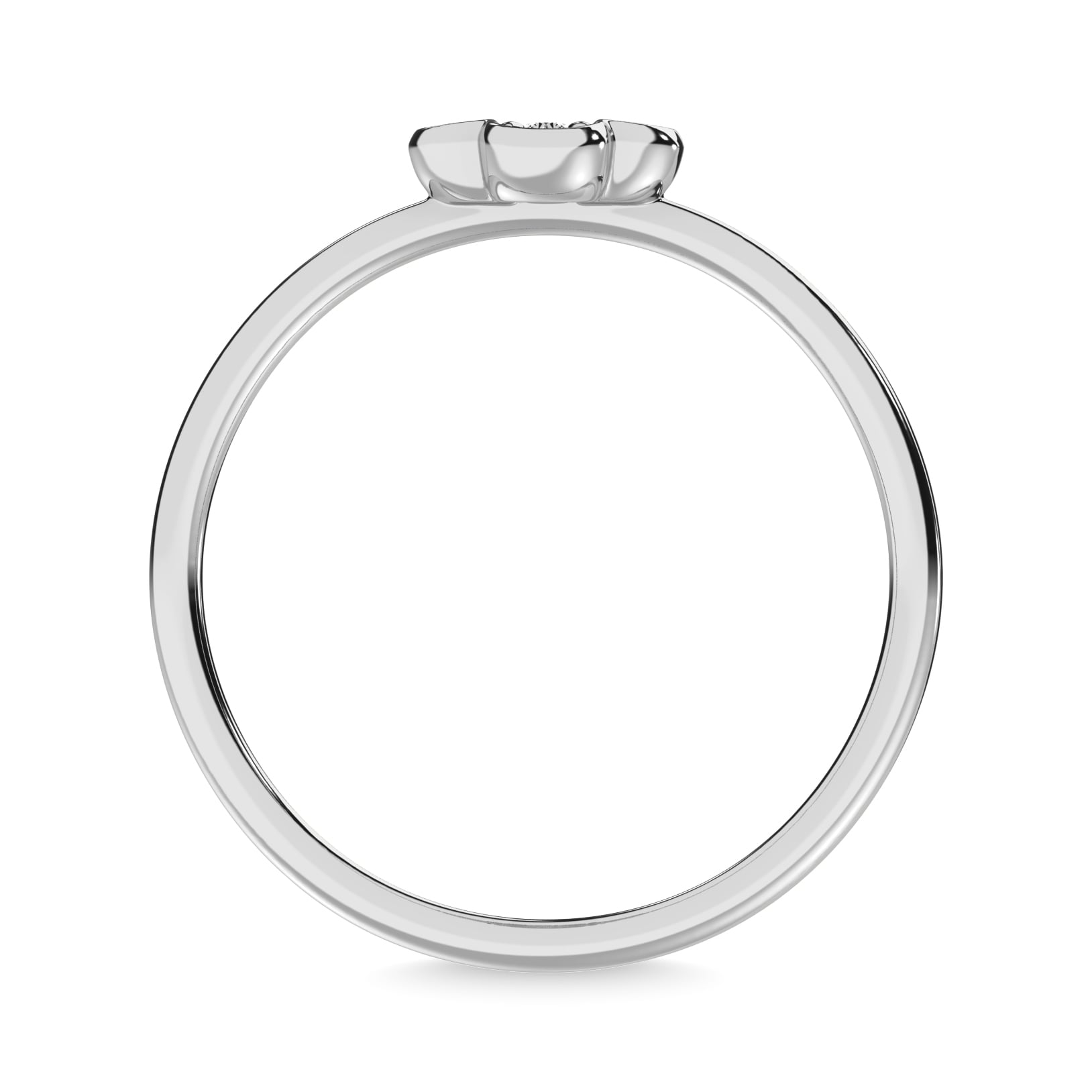 Diamond 1/5 Ct.tw Clover Ring in 14K White Gold