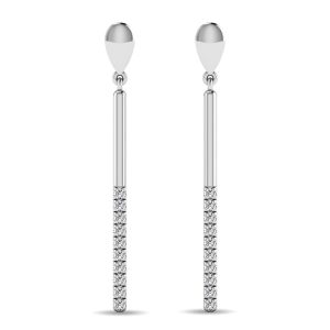 Diamond 1/5 Ct.tw Diamline Earrings in 10K White Gold