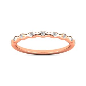 Diamond 1/10 Ct.tw Stackable Ring in 10K Rose Gold