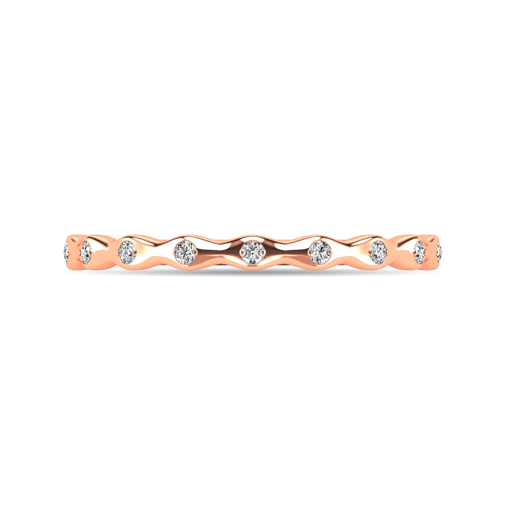Diamond 1/10 Ct.tw Stackable Ring in 10K Rose Gold