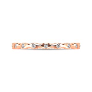 Diamond 1/10 Ct.tw Stackable Ring in 14K Rose Gold