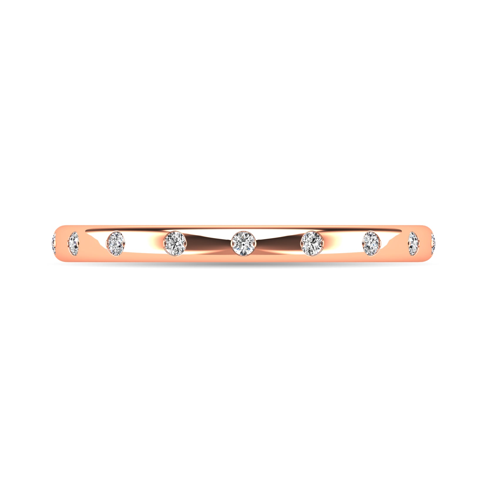 Diamond 1/10 Ct.tw Stackable Ring in 10K Rose Gold