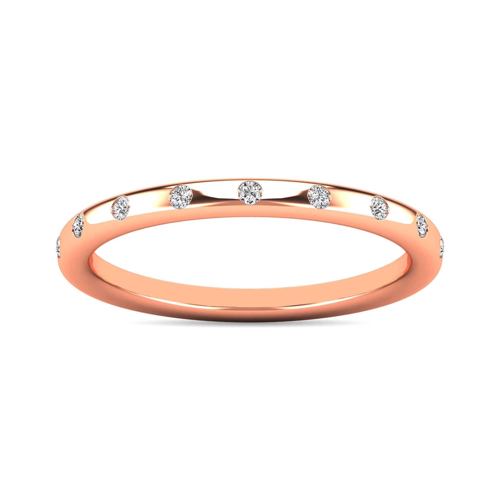 Diamond 1/10 Ct.tw Stackable Ring in 14K Rose Gold