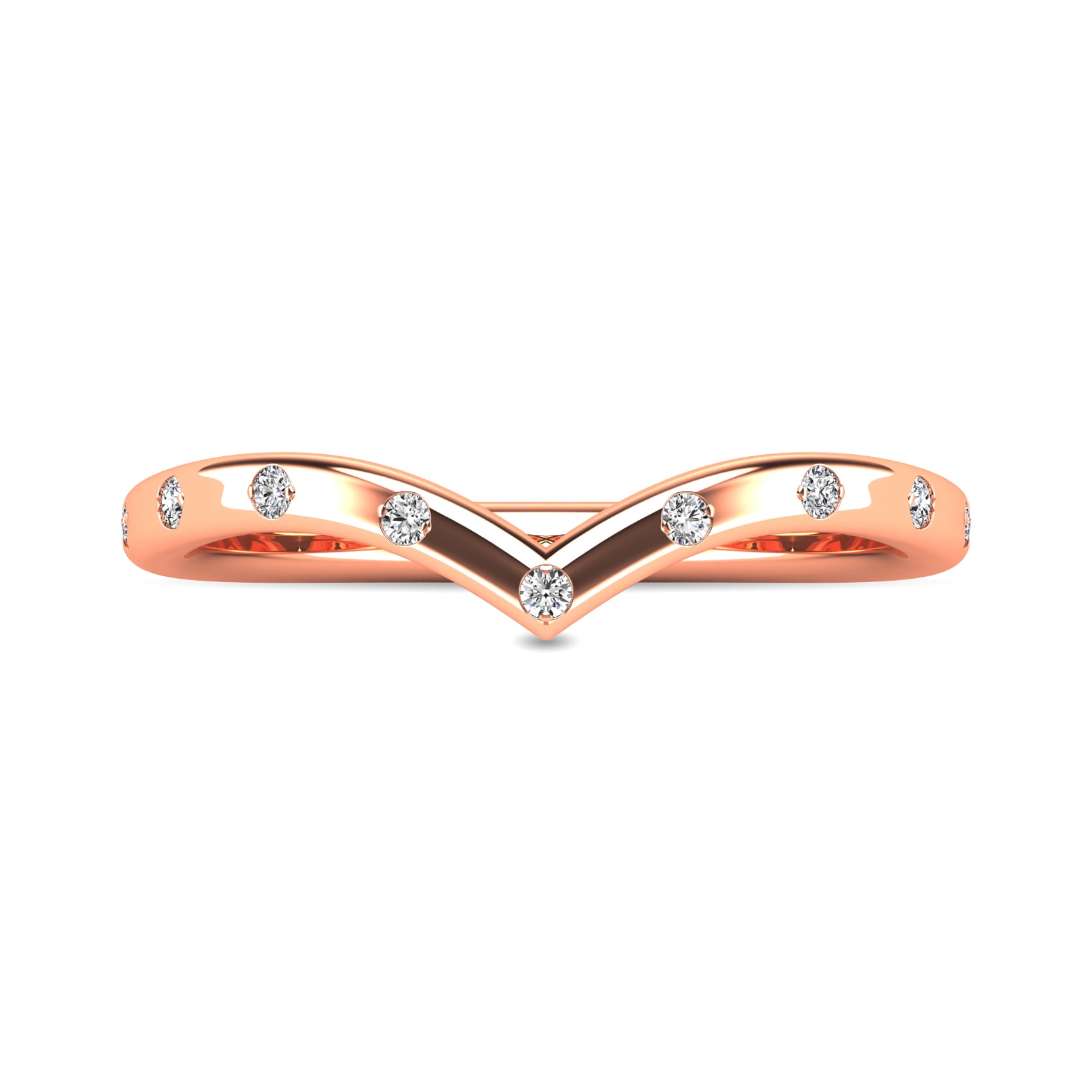 Diamond 1/10 Ct.tw Stackable Ring in 10K Rose Gold