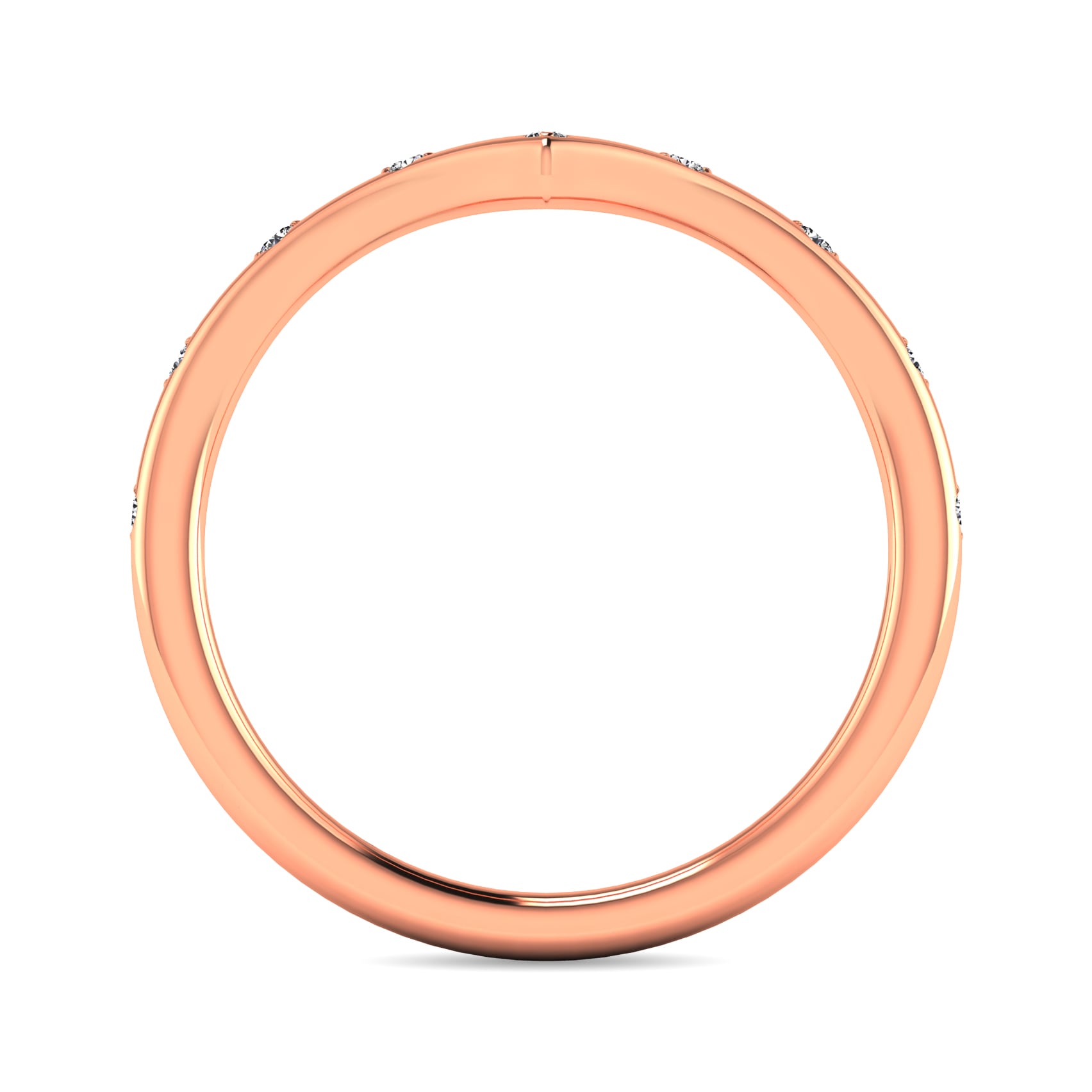 Diamond 1/10 Ct.tw Stackable Ring in 10K Rose Gold