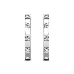 Diamond 1/10 Ct.tw Hoop Earrings in 10K White Gold