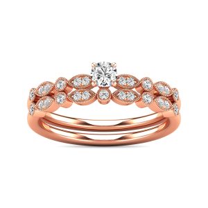 Diamond 1/3 Ct.tw Bridal Ring in 10K Rose Gold