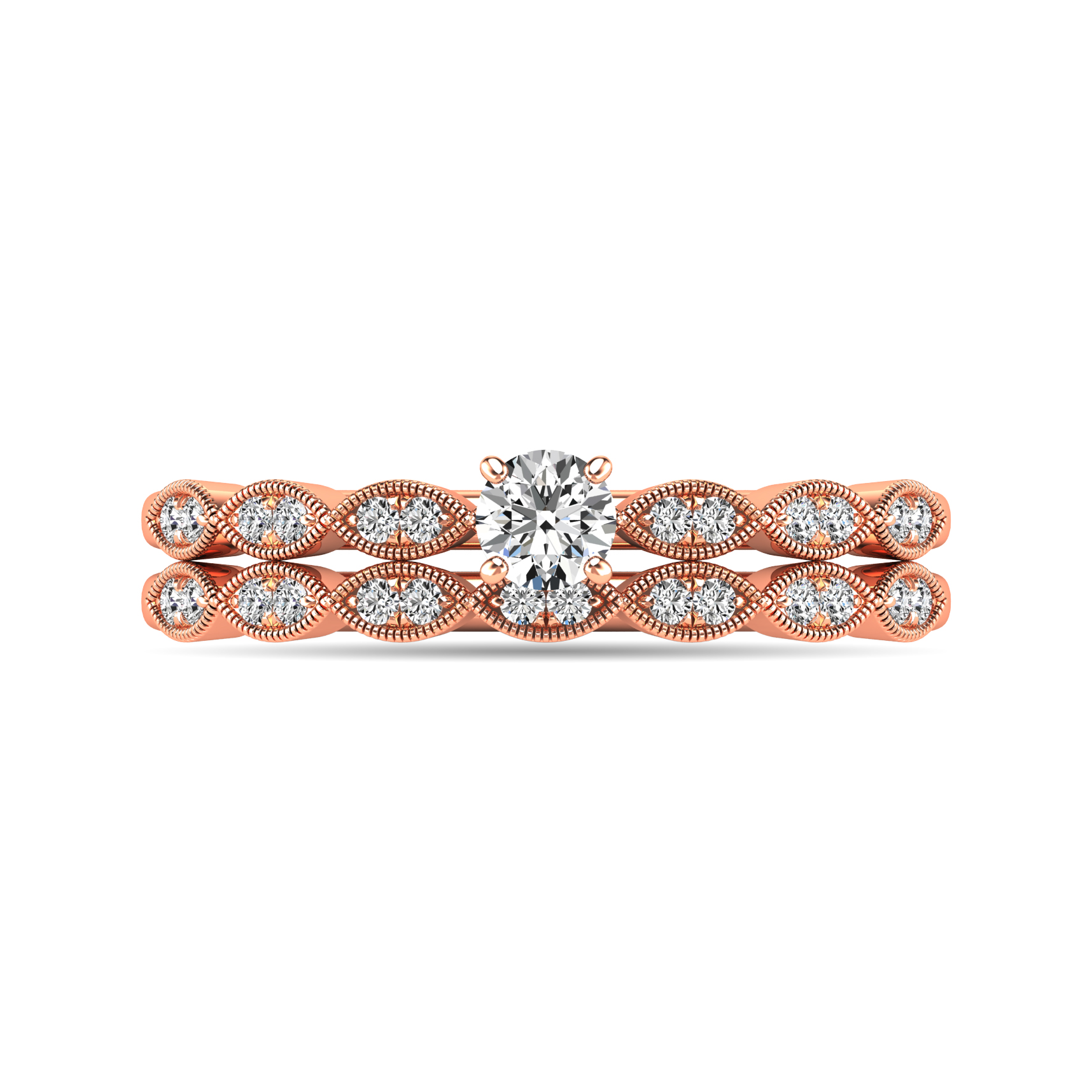 Diamond 1/3 Ct.tw Bridal Ring in 10K Rose Gold