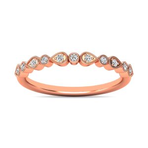 Diamond 1/10 Ct.tw Stackable Ring in 10K Rose Gold