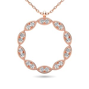 Diamond 1/10 Ct.tw Fashion Pendant in 10K Rose Gold