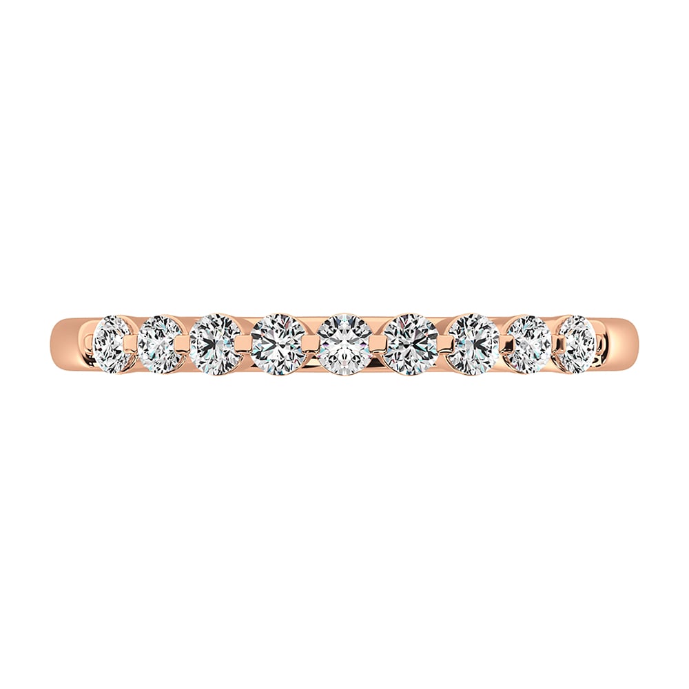 10K Rose Gold 1/4 Ct.Tw. Diamond Stackable Band