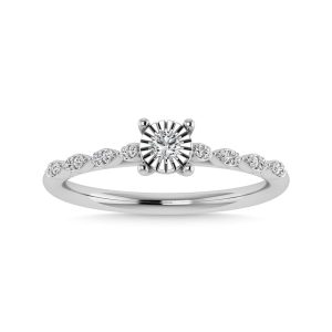 Diamond 1/5 Ct.Tw. Engagement Ring in 10K White Gold