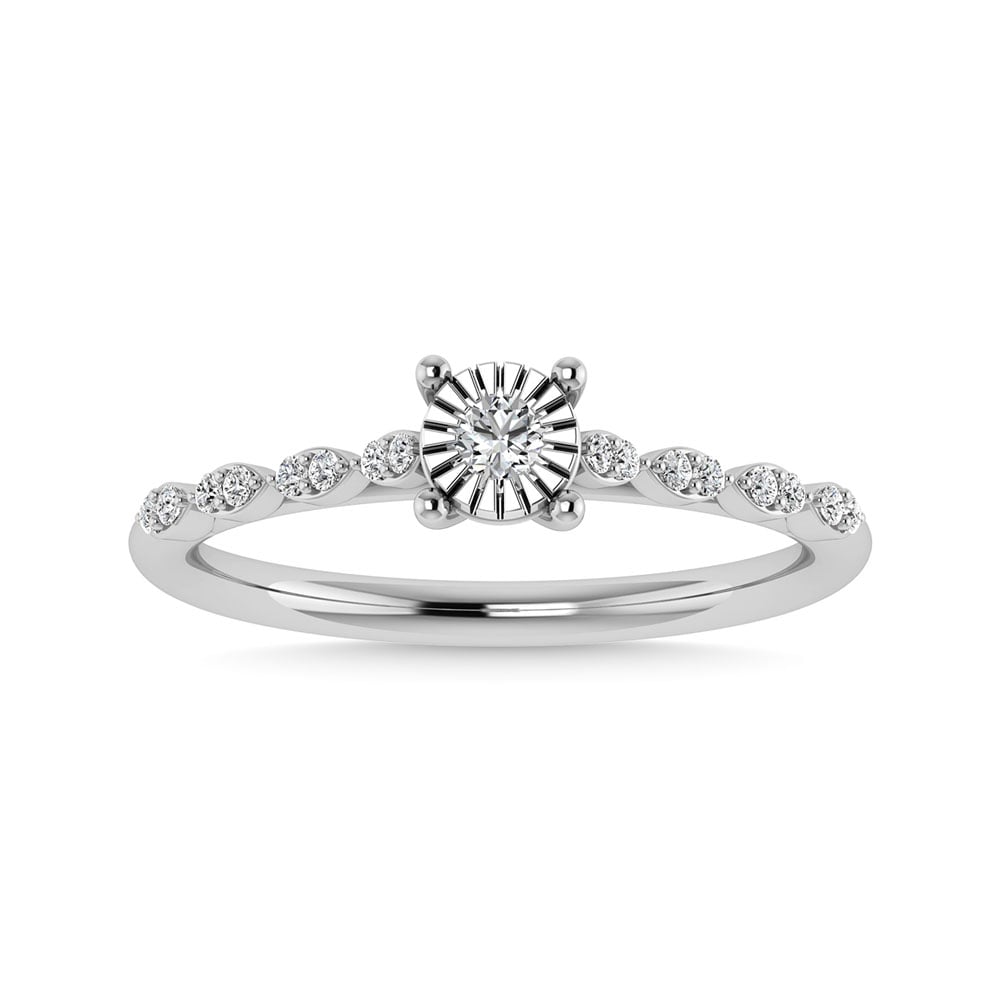 Diamond 1/5 Ct.Tw. Engagement Ring in 10K White Gold