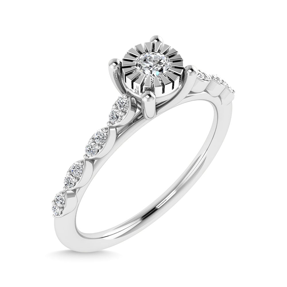Diamond 1/5 Ct.Tw. Engagement Ring in 10K White Gold