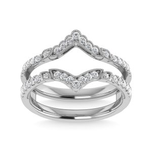 Diamond 3/8 Ct.Tw. Curve Guard Ring in 14K White Gold