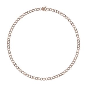 Diamond 7 5/8 Ct.Tw. Cuban Necklace in 14K Rose Gold