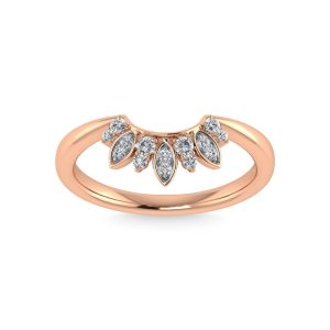 Diamond 1/8 Ct.Tw. Curve Band in 14K Rose Gold