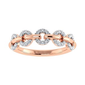 10K Rose Gold 1/6 Ct.Tw. Diamond Fashion Ring