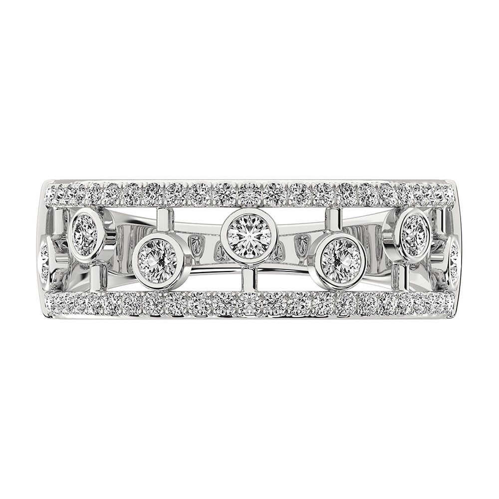 14K White Gold 1/2 Ct.Tw. Diamond Fashion Ring