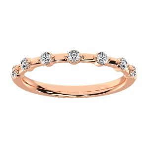 14K Rose Gold 1/5 Ct.Tw. Diamond Stack Bands